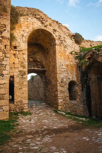 Ruinerna av fästningen i Methoni, Peloponnesos, Grekland — Stockfoto