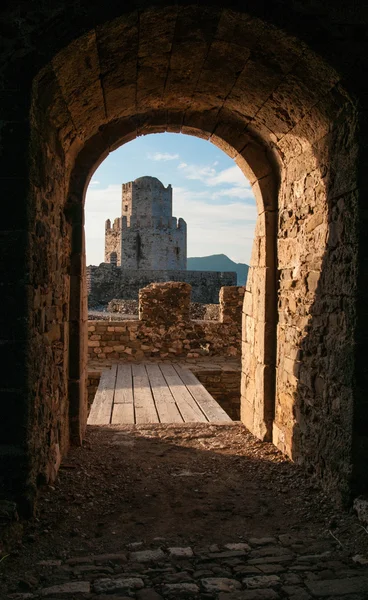 Ruinerna av fästningen i Methoni, Peloponnesos, Grekland — Stockfoto