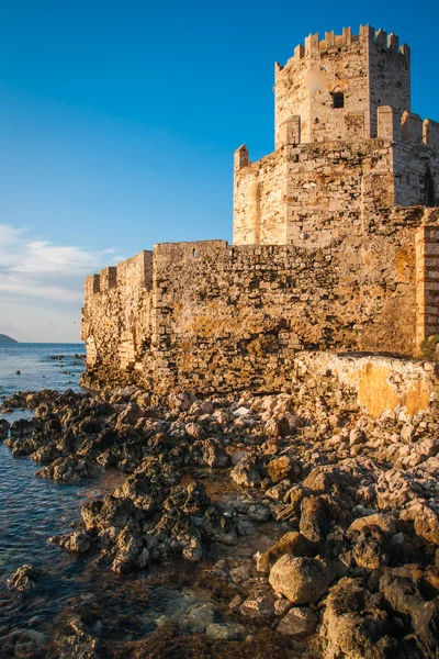 Ruinas de la fortaleza de Methoni, Peloponnese, Grecia — Foto de Stock