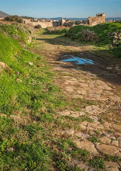 Ruïnes van het fort van Methoni, Peloponnesos, Griekenland — Stockfoto
