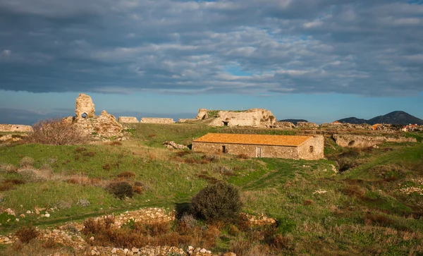 Rovine della fortezza di Methoni, Peloponneso, Grecia — Foto Stock