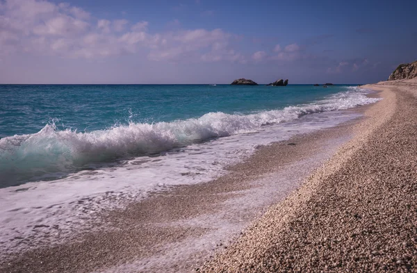 Playa de Kalamitsi, Levkada, Islas Jónicas — Foto de Stock