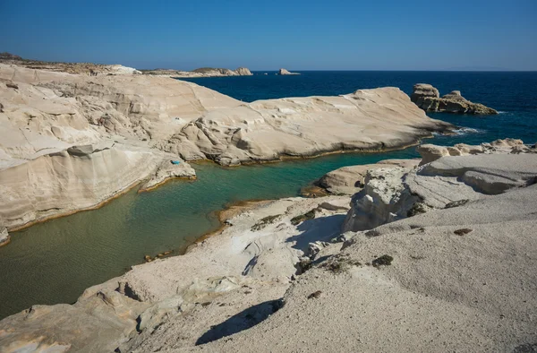 Moonscape beach Sarakiniko, Milos, Grecia —  Fotos de Stock