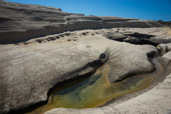 Moonscape beach Sarakiniko, Milos, Grecia — Foto de Stock