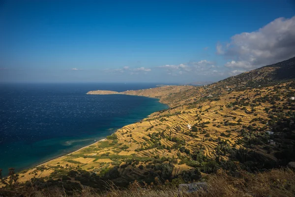 Pittoreschi campi separati da recinti in pietra — Foto Stock