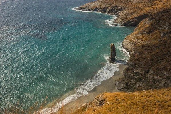 Formações rochosas na praia Grias Pidima — Fotografia de Stock