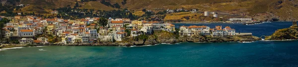 Panoramautsikt över staden av Andros, Grekland — Stockfoto