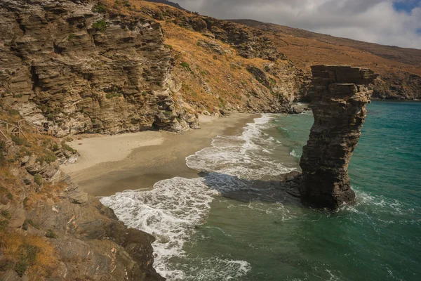 Kaya oluşumları Beach Grias Pidima - Stok İmaj