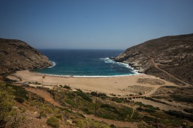 Zorkos plaj Andros Island, Yunanistan