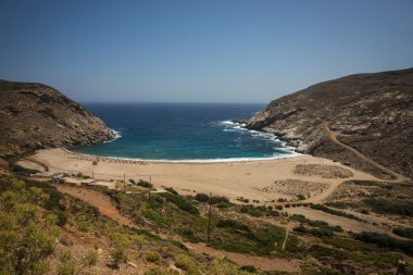 Zorkos plaj Andros Island, Yunanistan
