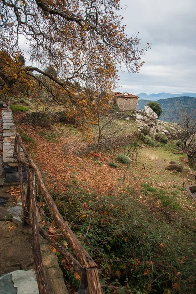 Paisaje escénico en la garganta de Lousias — Foto de Stock