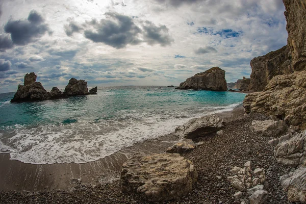 Paisaje escénico con vistas al mar, Citira, Grecia — Foto de Stock