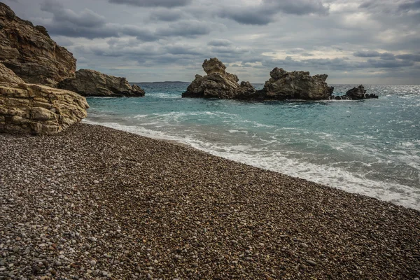 Paisaje escénico con vistas al mar, Citira, Grecia — Foto de Stock