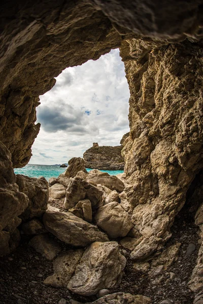 Natursköna landskap med havsutsikt, Kythera, Grekland — Stockfoto