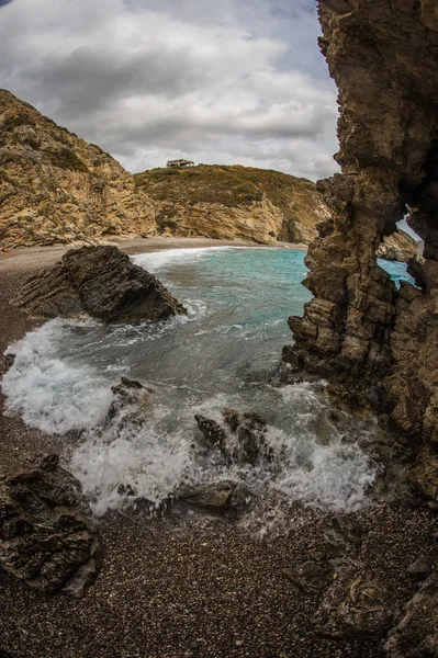 Paisagem panorâmica com vista para o mar, Kythira, Grécia — Fotografia de Stock