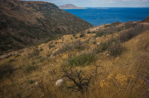 Paisagem panorâmica com vista para o mar, Kythira, Grécia — Fotografia de Stock