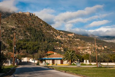 Mystras Bizans Kalesi şehrin kalıntıları