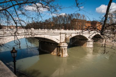 Tiber Nehri üzerinde Roma, İtalya, manzara