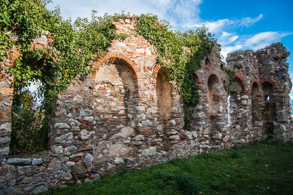 Ruinerna av bysantinska slottet staden Mystras — Stockfoto