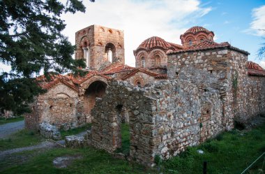 Mystras Bizans Kalesi şehrin kalıntıları