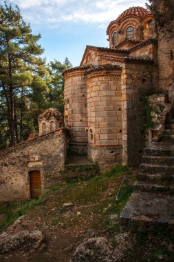 Mystras Bizans Kalesi şehrin kalıntıları