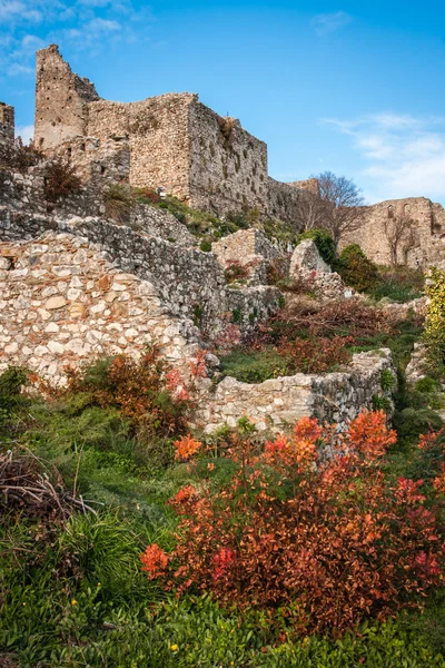 Ruins of Byzantine castle town of Mystras — Stock Photo, Image