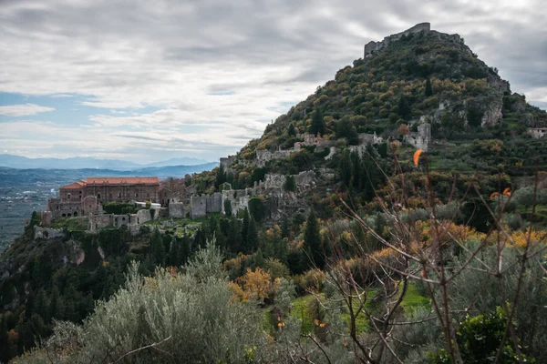 Ruins of Byzantine castle town of Mystras — Stock Photo, Image