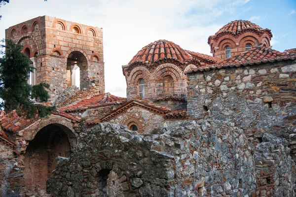 Ruines du château byzantin ville de Mystras — Photo