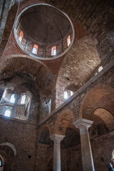 Ruïnes van het kasteel van de Byzantijnse stad van Mystras — Stockfoto