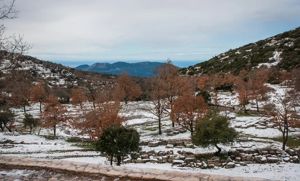 Winter landscape in mountains near Vassa — Stock Photo, Image