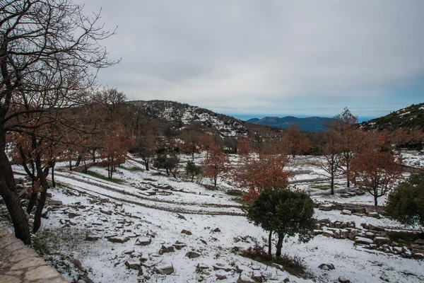 Zimowy krajobraz w górach w pobliżu Vassa — Zdjęcie stockowe
