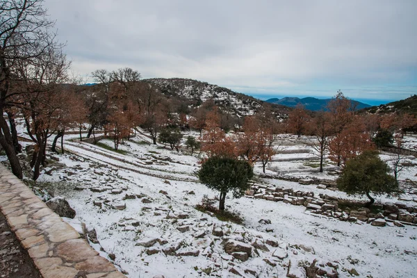 Winterlandschaft in den Bergen bei Wassa — Stockfoto