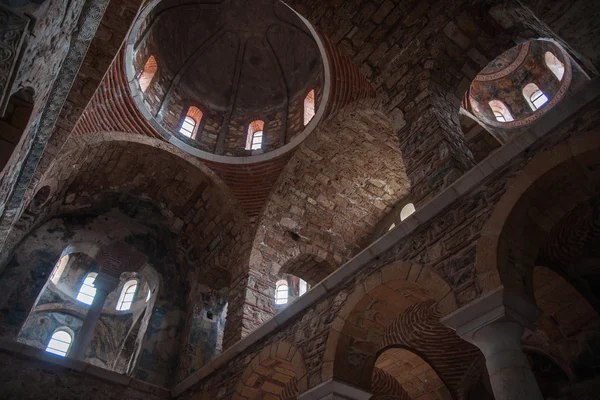 Mystras Bizans Kalesi şehrin kalıntıları Stok Resim