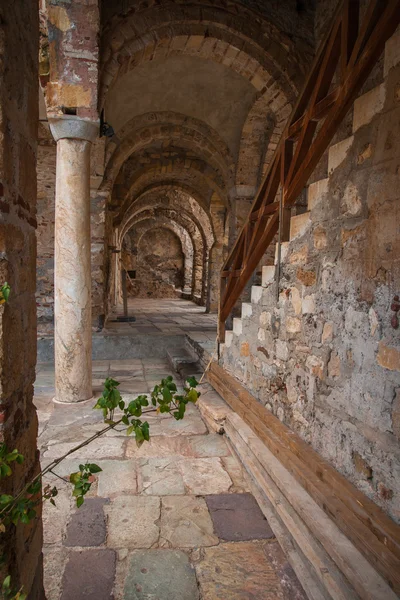 Ruines du château byzantin ville de Mystras — Photo