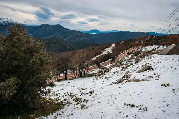 Winterlandschaft in den Bergen bei Wassa — Stockfoto