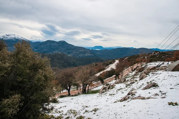 Winterlandschaft in den Bergen bei Wassa — Stockfoto