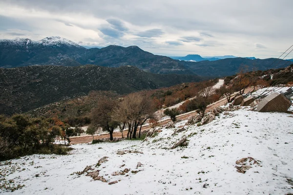 Winterlandschaft in den Bergen bei Wassa — Stockfoto