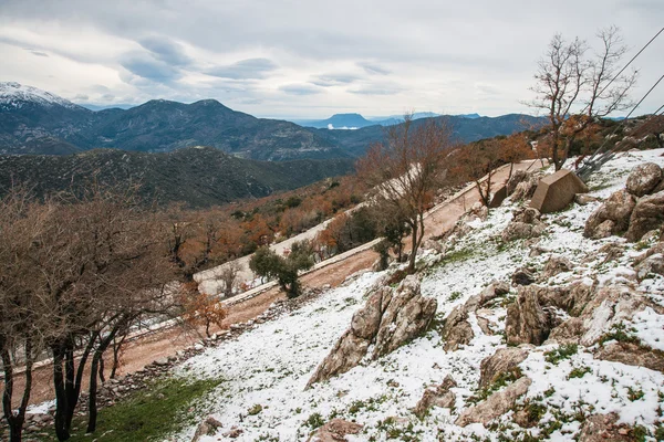 Winter landscape in mountains near Vassa — Stock Photo, Image