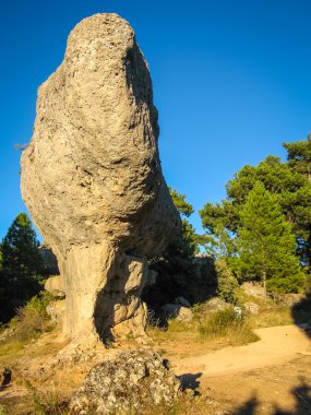 Büyülü Cuenca şehir Castilla la benzersiz kaya oluşumları 