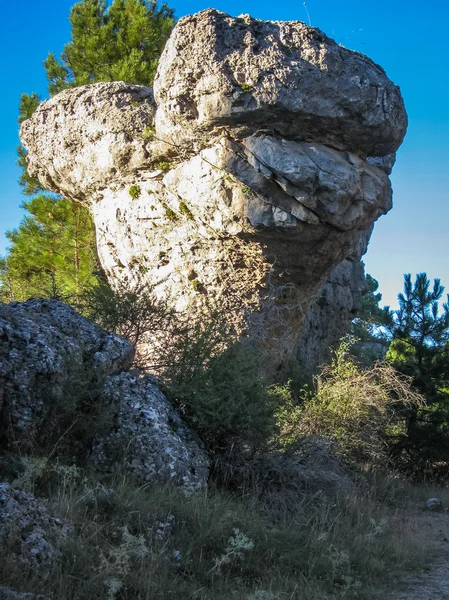 Unika klippformationer i förtrollade staden Cuenca, Castilla la — Stockfoto