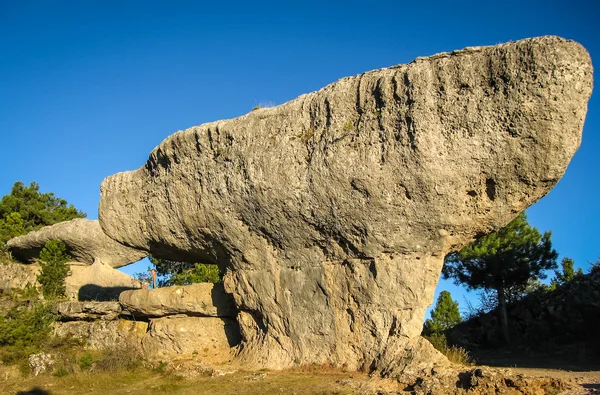 Formações rochosas únicas na cidade encantada de Cuenca, Castilla la — Fotografia de Stock