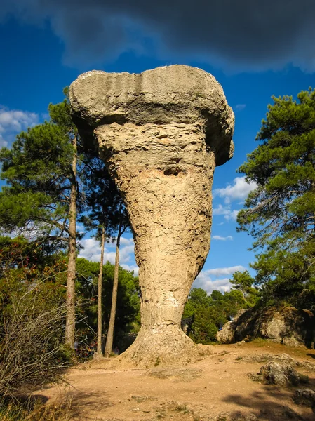 Formações rochosas únicas na cidade encantada de Cuenca, Castilla la — Fotografia de Stock