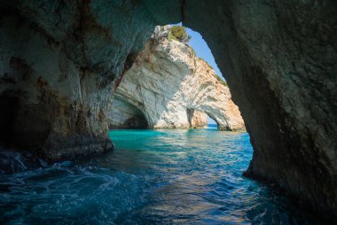 Blue caves, Zakinthos, Greece clipart