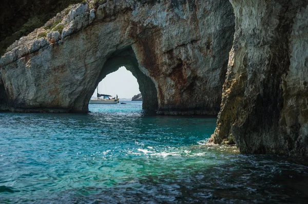 Cuevas azules, Zakinthos, Grecia — Foto de Stock