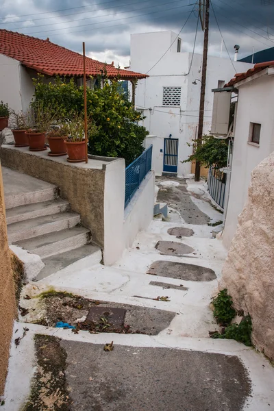 Paisaje urbano en la isla de Poros, Grecia — Foto de Stock