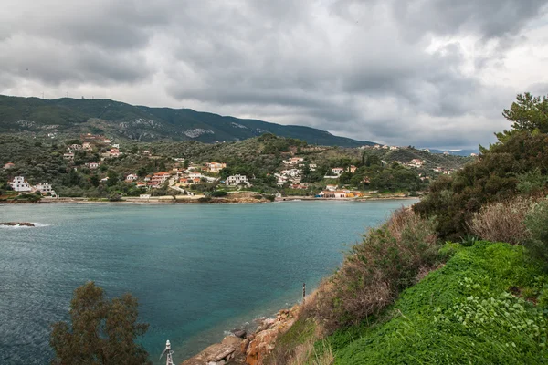 Paisaje marino en la isla de Poros, Grecia —  Fotos de Stock