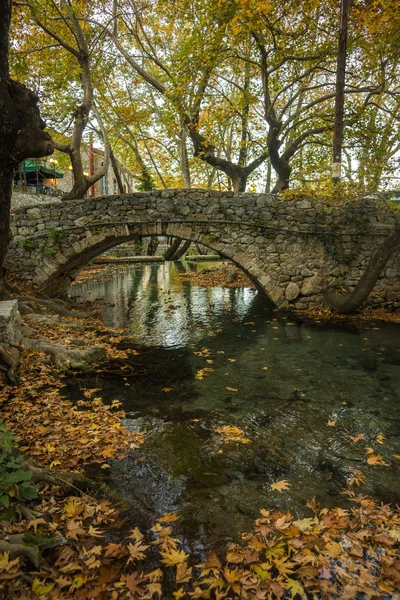 Paysage d'automne avec une rivière — Photo