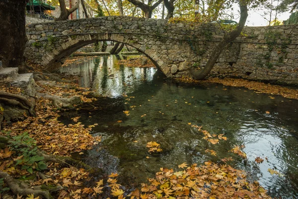 Paysage d'automne avec une rivière — Photo