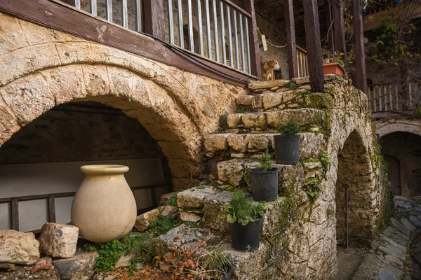 Image of the monastery on Lake Doxa — Stock Photo, Image