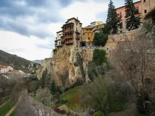 Cuenca 'da asma evler — Stok fotoğraf